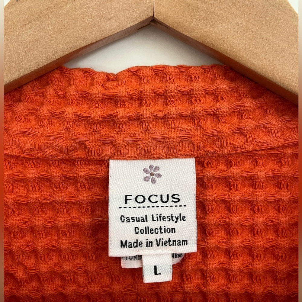 Focus Waffle Knit Button Front Jacket Cardigan Sh… - image 5